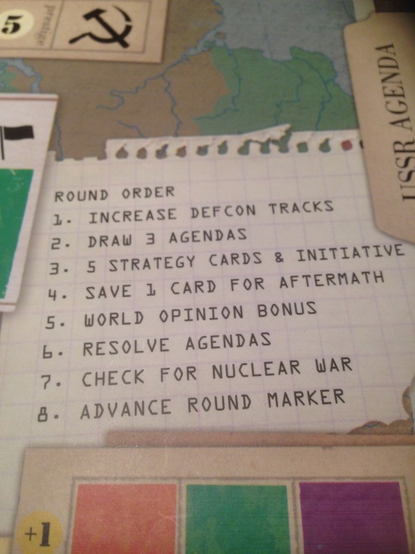 8 faser i spillet fint beskrevet på spillebrettet!