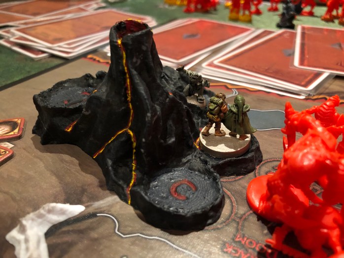 Frodo på trappene til vulkanen.