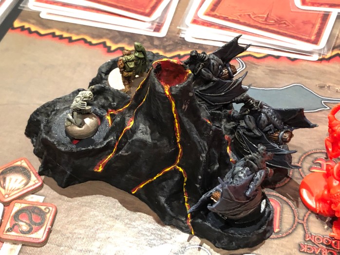 Gollum står og venter på toppen.